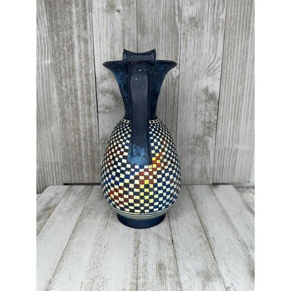 Vintage Hand Painted Minoan Style Stoneware Studio Pottery Pitcher - Picture 3 of 6